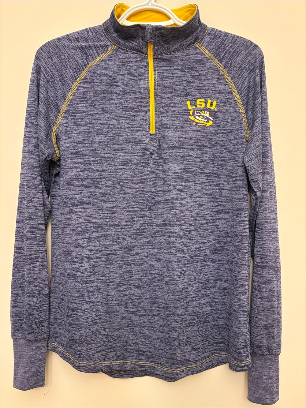 Colosseum Women's Heathered Purple & Gold LSU Quarter-Zip Pullover Size L